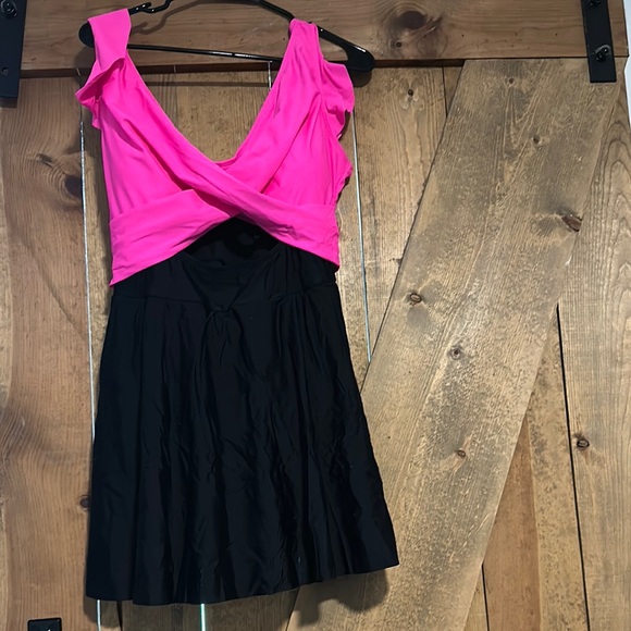 Pink and Black One-Piece Swimsuit-NWOT - Picture 2 of 2